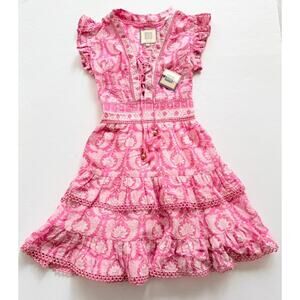 Bell by Alicia Bell Girls Farrah Mini Dress Pink Size 10 NEW Ruffle Skirt Tiered